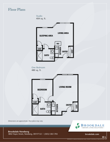 Floorplan of Brookdale Newberg, Assisted Living, Newberg, OR 1