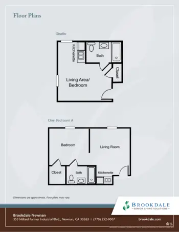 Floorplan of Brookdale Newnan, Assisted Living, Newnan, GA 1