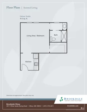 Floorplan of Brookdale Olney, Assisted Living, Olney, MD 3