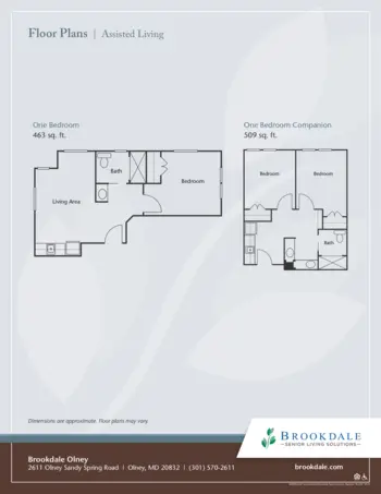 Floorplan of Brookdale Olney, Assisted Living, Olney, MD 4