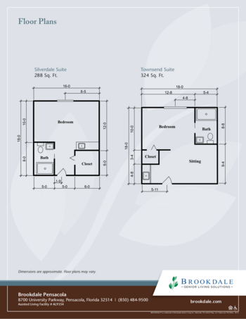 Floorplan of Brookdale Pensacola, Assisted Living, Pensacola, FL 1