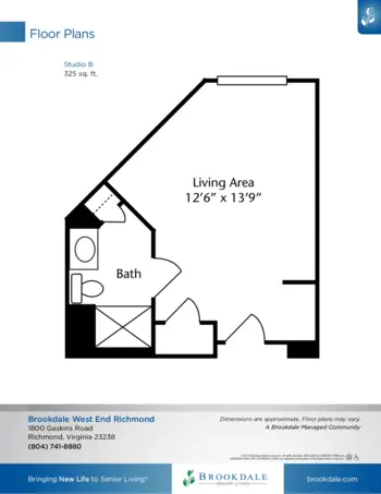 Floorplan of Brookdale West End Richmond, Assisted Living, Memory Care, Henrico, VA 2