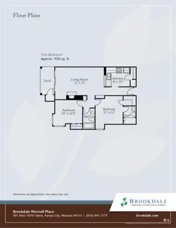 Floorplan of Brookdale Wornall Place, Assisted Living, Kansas City, MO 2