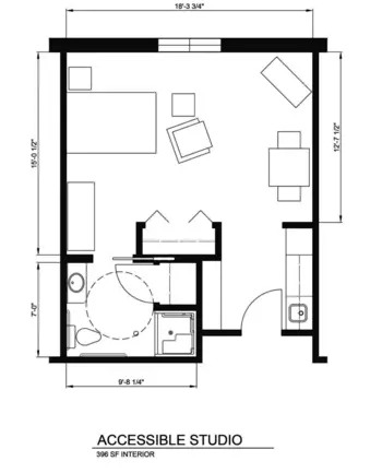 Floorplan of Courtyard Estates of Knoxville, Assisted Living, Knoxville, IL 2