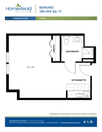 Floorplan of Homestead at Hamilton, Assisted Living, Hamilton, NJ 16