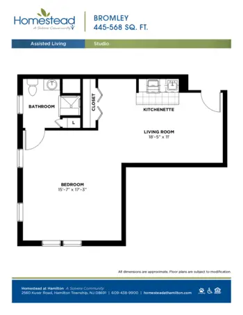 Floorplan of Homestead at Hamilton, Assisted Living, Hamilton, NJ 11