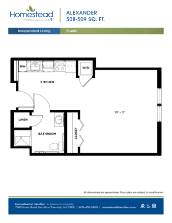Floorplan of Homestead at Hamilton, Assisted Living, Hamilton, NJ 19