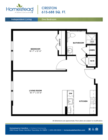 Floorplan of Homestead at Hamilton, Assisted Living, Hamilton, NJ 2