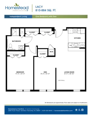 Floorplan of Homestead at Hamilton, Assisted Living, Hamilton, NJ 9