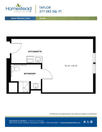 Floorplan of Homestead at Hamilton, Assisted Living, Hamilton, NJ 5