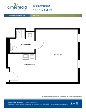 Floorplan of Homestead at Hamilton, Assisted Living, Hamilton, NJ 7