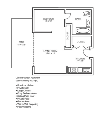 Floorplan of Mount Angel Towers, Assisted Living, Mount Angel, OR 3