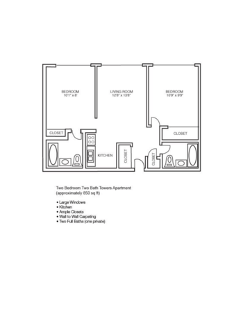 Floorplan of Mount Angel Towers, Assisted Living, Mount Angel, OR 6