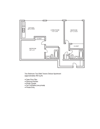 Floorplan of Mount Angel Towers, Assisted Living, Mount Angel, OR 7