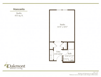 Floorplan of Oakmont of Roseville, Assisted Living, Roseville, CA 8