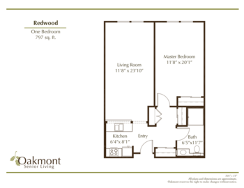 Floorplan of Oakmont of Roseville, Assisted Living, Roseville, CA 9