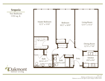 Floorplan of Oakmont of Roseville, Assisted Living, Roseville, CA 11