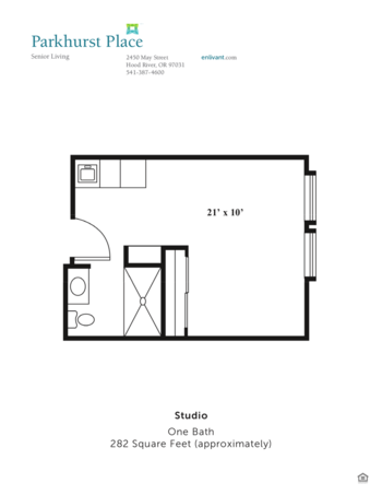 Floorplan of Parkhurst Place, Assisted Living, Hood River, OR 1
