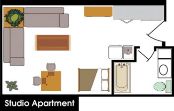 Floorplan of Riverview Manor, Assisted Living, Memory Care, Selah, WA 2