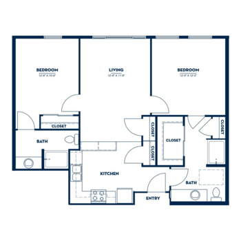 Floorplan of Russellville Park, Assisted Living, Memory Care, Portland, OR 2