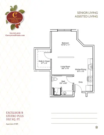 Floorplan of Senior Living at Minnetonka, Assisted Living, Memory Care, Minnetonka, MN 3