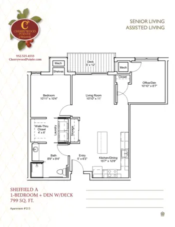 Floorplan of Senior Living at Minnetonka, Assisted Living, Memory Care, Minnetonka, MN 5