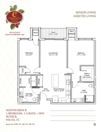 Floorplan of Senior Living at Minnetonka, Assisted Living, Memory Care, Minnetonka, MN 6