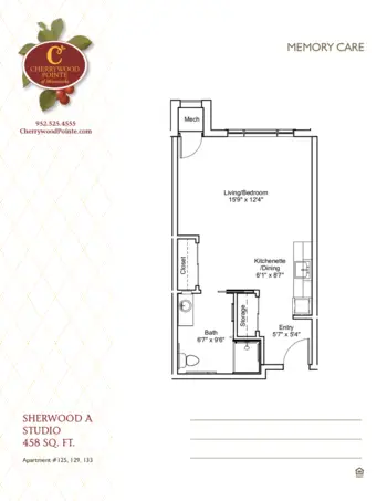 Floorplan of Senior Living at Minnetonka, Assisted Living, Memory Care, Minnetonka, MN 12
