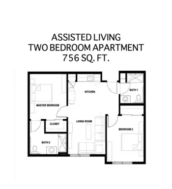 Floorplan of Southern Plaza Assisted Living, Assisted Living, Memory Care, Bethany, OK 5