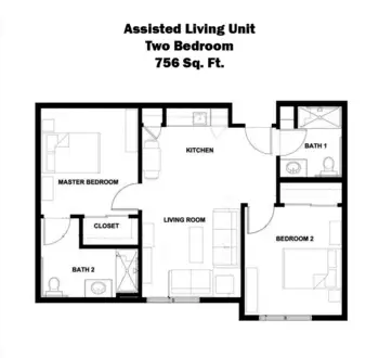 Floorplan of Southern Plaza Assisted Living, Assisted Living, Memory Care, Bethany, OK 16