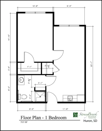Floorplan of Stoneybrook Suites of Huron, Assisted Living, Huron, SD 1