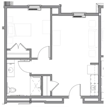 Floorplan of The Lodge at Grand Junction, Assisted Living, Grand Junction, CO 1
