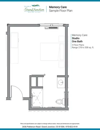Floorplan of The Lodge at Grand Junction, Assisted Living, Grand Junction, CO 4