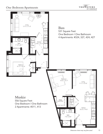Floorplan of The Waters of Oakdale, Assisted Living, Memory Care, Oakdale, MN 3