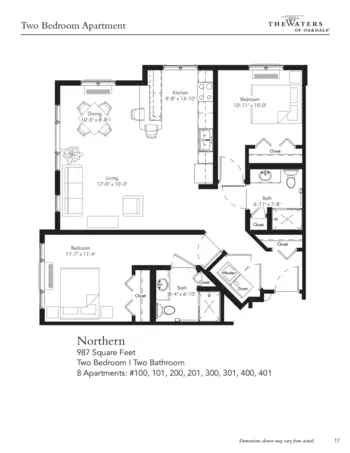Floorplan of The Waters of Oakdale, Assisted Living, Memory Care, Oakdale, MN 7