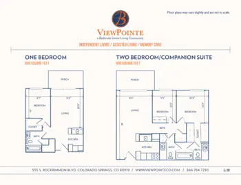 Floorplan of ViewPointe, Assisted Living, Colorado Springs, CO 2