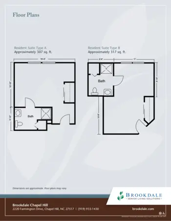 Floorplan of Brookdale Chapel Hill, Assisted Living, Chapel Hill, NC 1