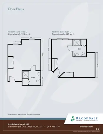Floorplan of Brookdale Chapel Hill, Assisted Living, Chapel Hill, NC 2