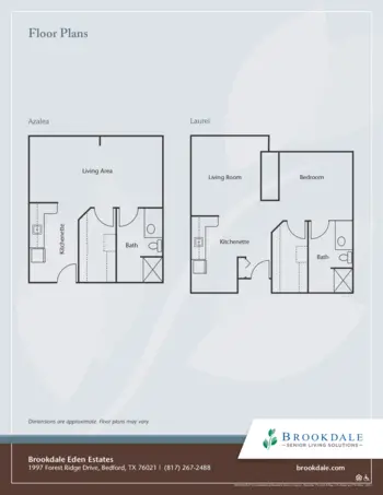 Floorplan of Brookdale Eden Estates, Assisted Living, Bedford, TX 1