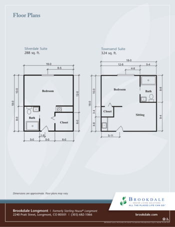 Floorplan of Brookdale Longmont, Assisted Living, Longmont, CO 1