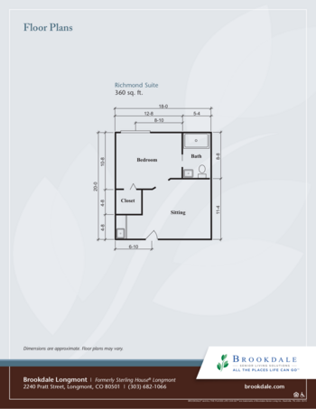 Floorplan of Brookdale Longmont, Assisted Living, Longmont, CO 2