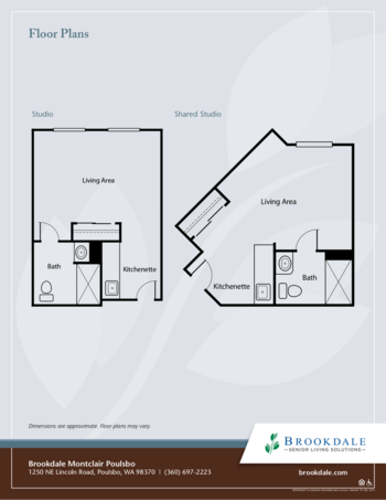 Floorplan of Brookdale Montclair Poulsbo, Assisted Living, Poulsbo, WA 1