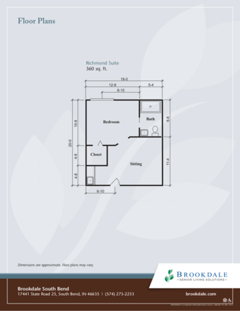 Floorplan of Brookdale South Bend, Assisted Living, South Bend, IN 2