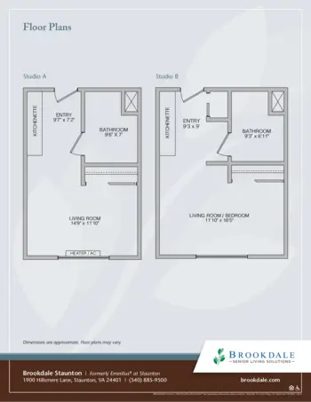Floorplan of Brookdale Staunton, Assisted Living, Memory Care, Staunton, VA 1