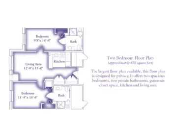 Floorplan of Cordia Senior Residence, Assisted Living, Westmont, IL 2