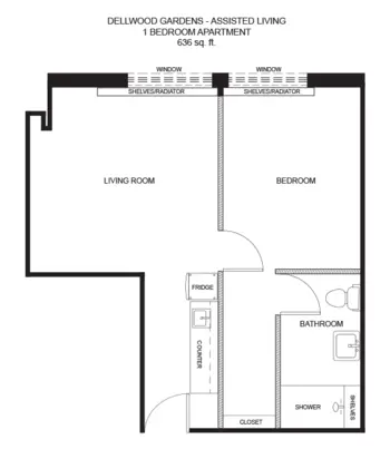Floorplan of Dellwood Gardens, Assisted Living, Memory Care, Saint Paul, MN 1