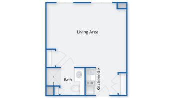 Floorplan of Evans Park at Newton Corner, Assisted Living, Newton, MA 2