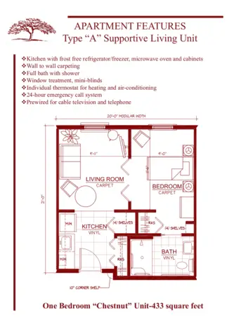 Floorplan of Knollwood Retirement Center - Caseyville, Assisted Living, Caseyville, IL 1