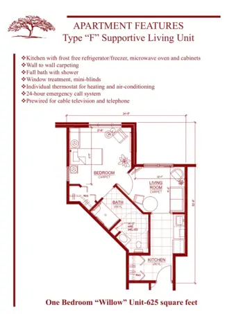 Floorplan of Knollwood Retirement Center - Caseyville, Assisted Living, Caseyville, IL 2
