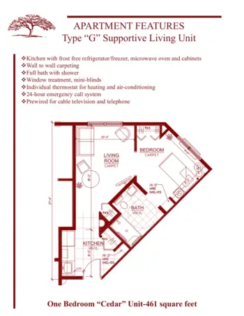Floorplan of Knollwood Retirement Center - Caseyville, Assisted Living, Caseyville, IL 3